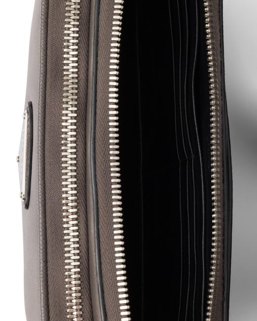 Prada Black Saffiano Leather Belt Bag for men