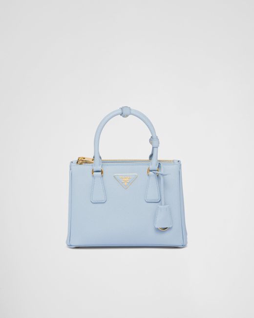 Prada Blue Small Leather Galleria Saffiano Top-handle Bag