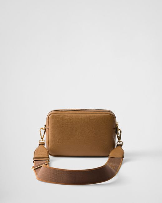 Prada Brown Kleine Schultertasche Aus Leder