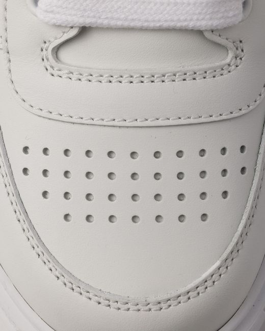 Prada White Leather Lace-Up Sneakers for men