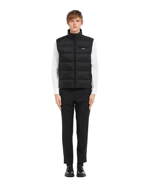 Prada Black Re-Nylon Padded Vest for men
