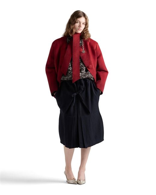 Prada Brown Wool Crew-Neck Sweater With Pendants