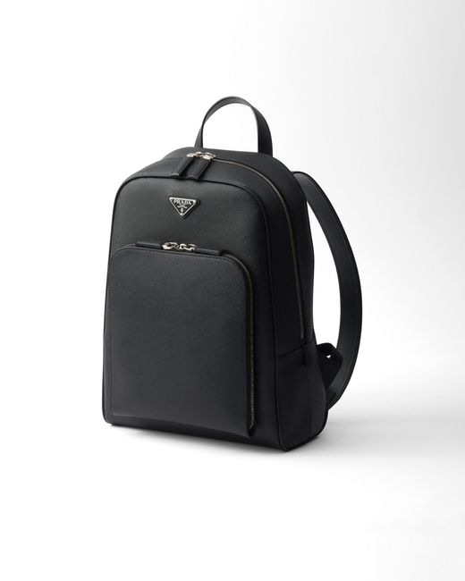 Prada Black Saffiano Backpack for men