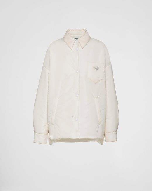 Prada White Light Re-Nylon Padded Jacket