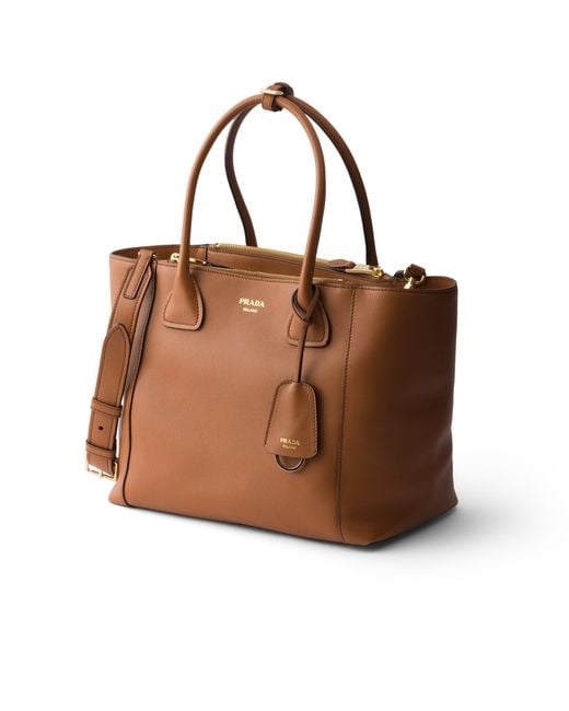Borsa Shopping Large di Prada in Brown