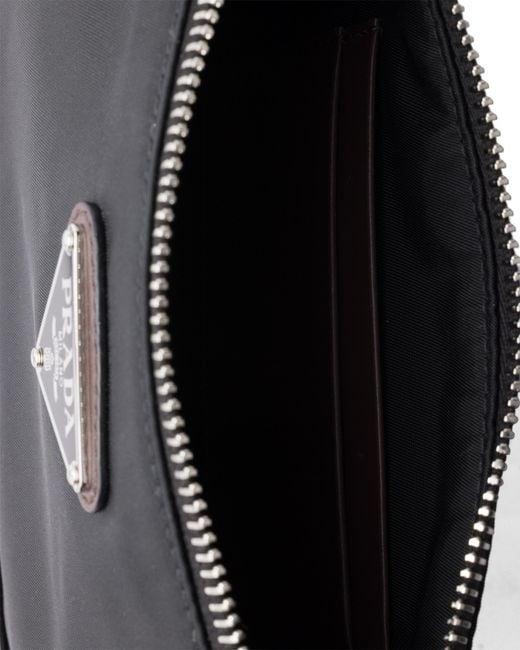 Prada Black Speedrock Re-Nylon Phone Pouch for men