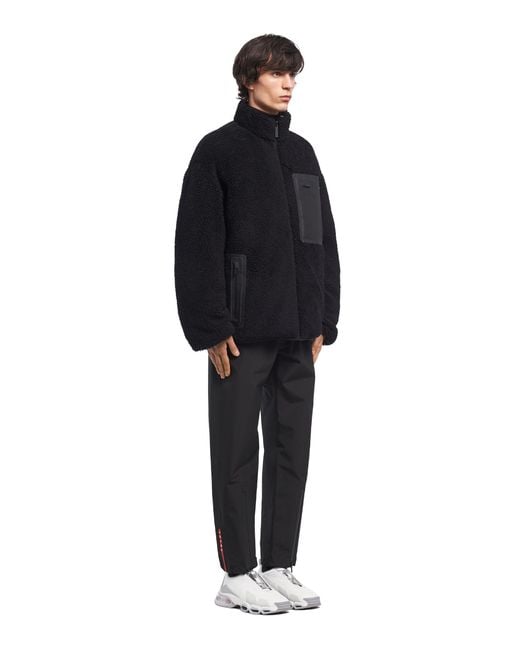 Prada Multicolor Reversible Cropped Light Nylon Down Jacket for men