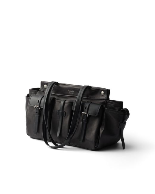 Borsa Shopping Route Large di Prada in Black