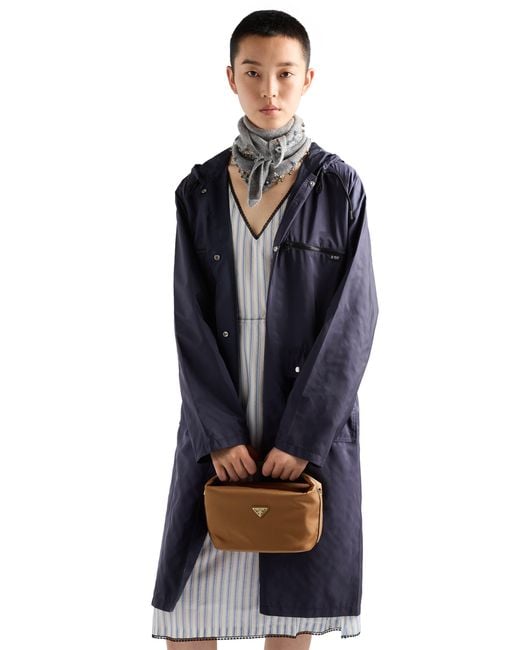 Prada White Chérie Re-Nylon Mini-Bag, Brandy