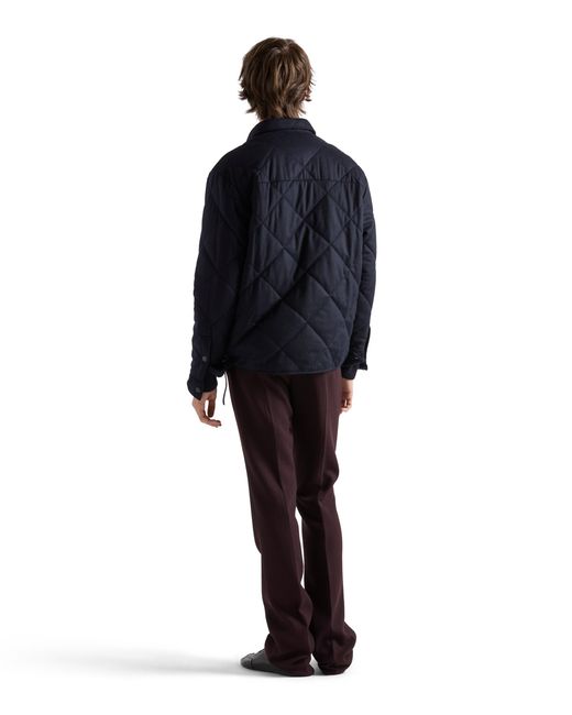 Camicia Trapuntata di Prada in Blue da Uomo