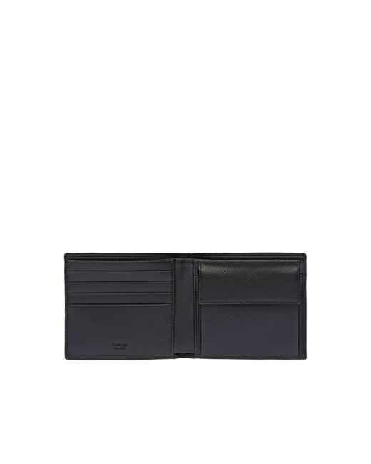 Bifold wallet Prada pour homme en coloris Black