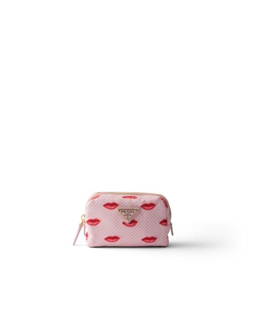 Prada Pink Printed Re-Nylon Pouch