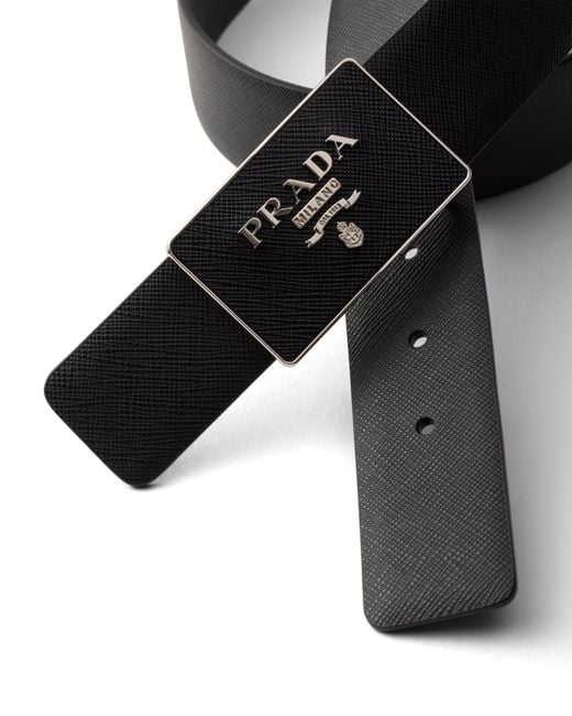 Hebilla De Metal Para Cinturón, Hombre Prada de hombre de color Black