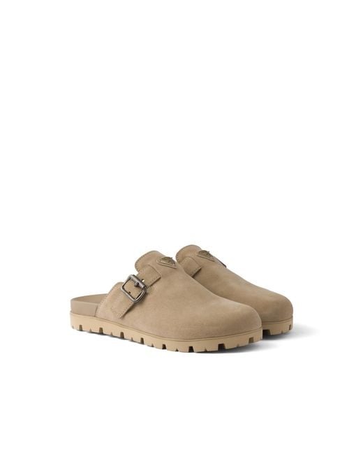 Prada Multicolor Suede Mules, Desert for men