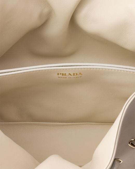 Prada White Dada Small Nappa Leather Bag