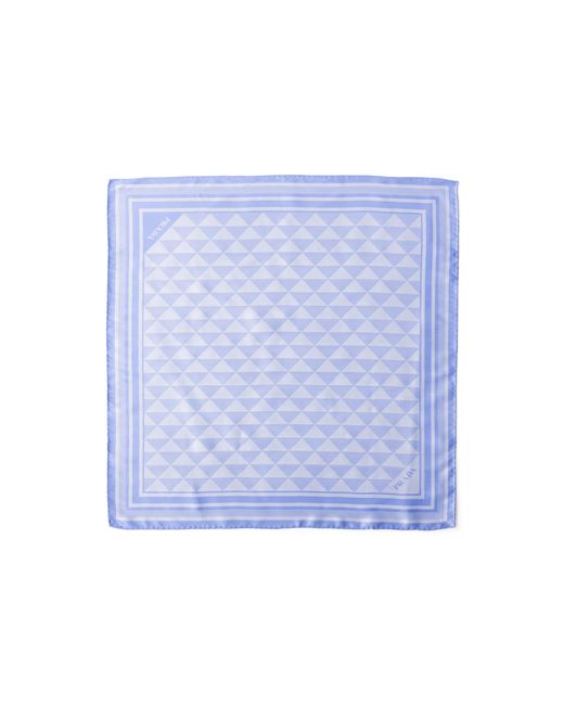Prada Blue Jacquard Silk Scarf 55
