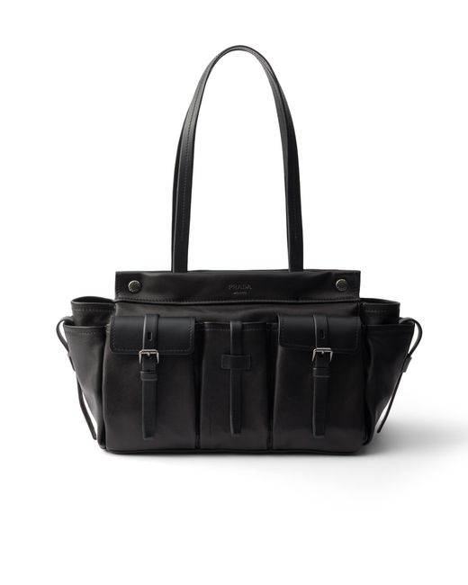 Borsa Shopping Route Large di Prada in Black