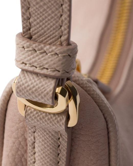 Prada Pink Re-Edition 2005 Nubuck And Saffiano Leather Mini-Bag