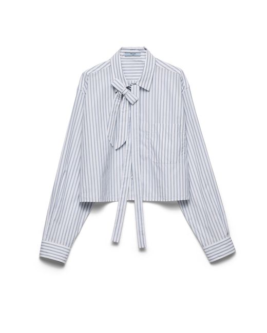 Camisa A Rayas Prada de color White