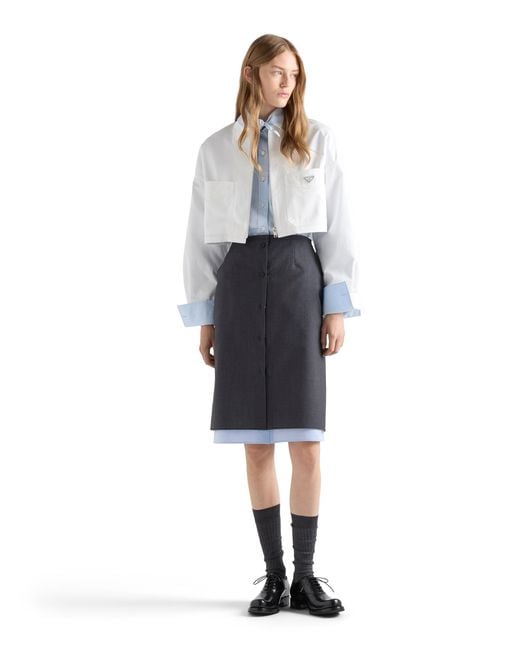 Prada White Chino Blouson Jacket
