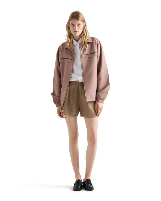 Prada Natural Light Mohair Shorts