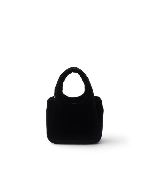 Prada Black Padded Velvet Mini Handbag