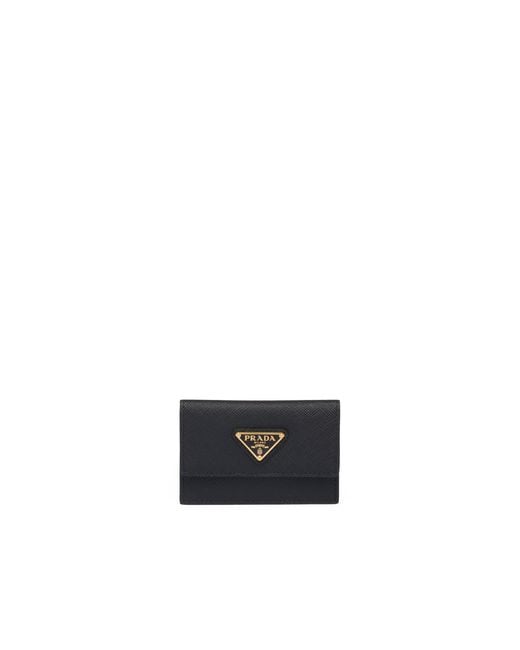 Prada White Saffiano Leather Card Holder