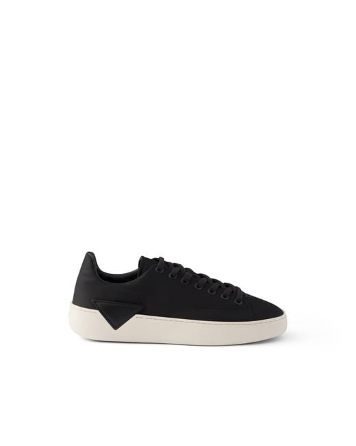 Prada Black Court Re-Nylon Sneakers for men