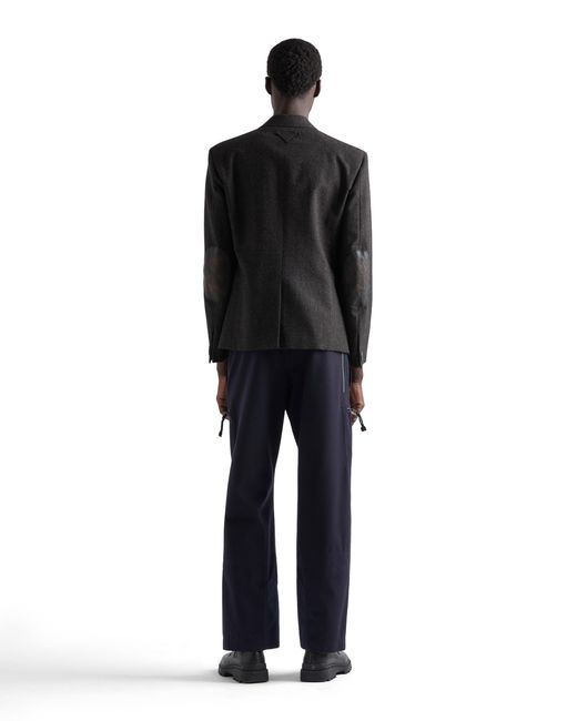Prada Blue Technical Cashmere Pants for men