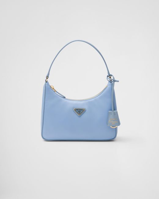 Prada Blue Re-Edition 2005 Re-Nylon And Saffiano Mini Bag