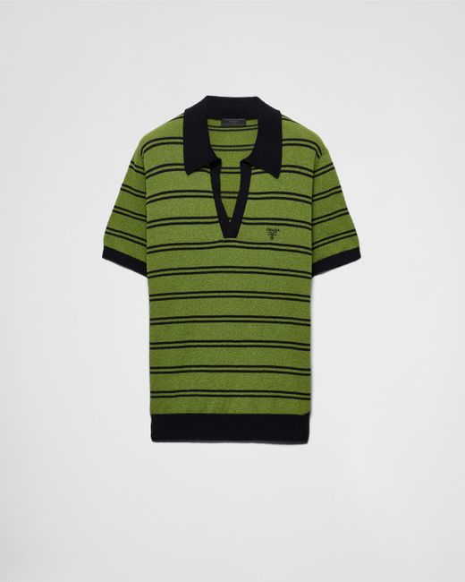 Prada Poloshirt Aus Baumwolle in Green für Herren