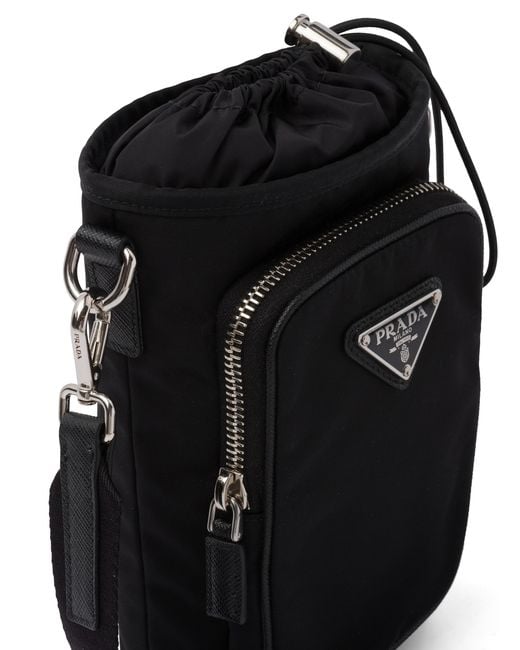 Prada Black Re-Nylon Smartphone Case for men