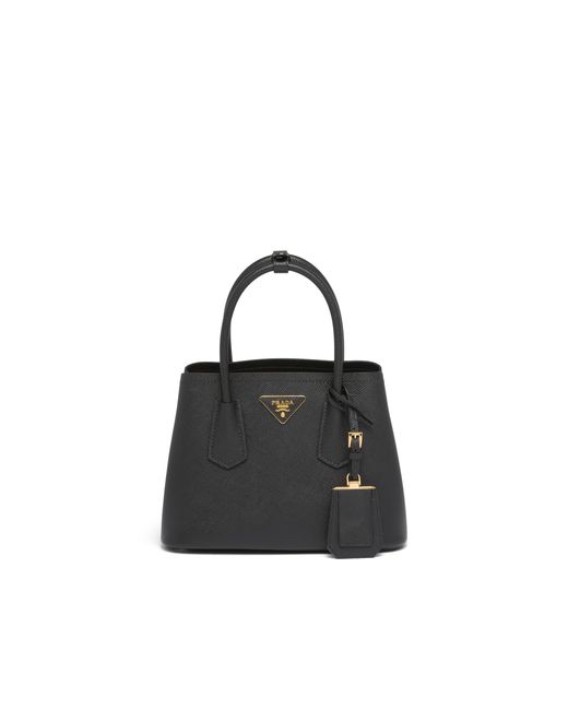 Prada Black Double Small Saffiano Leather Bag