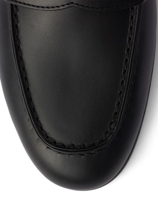 Prada Black Leather Loafers