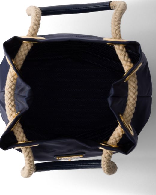 Bolso Saco Mariner De Re-Nylon Pequeño, Mujer Prada de color Blue