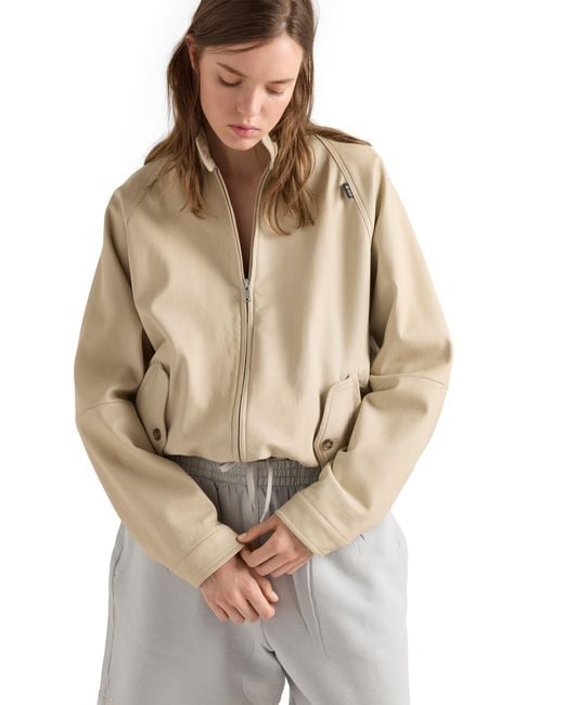 Prada Natural Nappa Leather Blouson Jacket