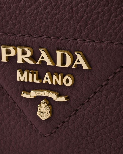 Prada Purple Leather Shoulder Bag