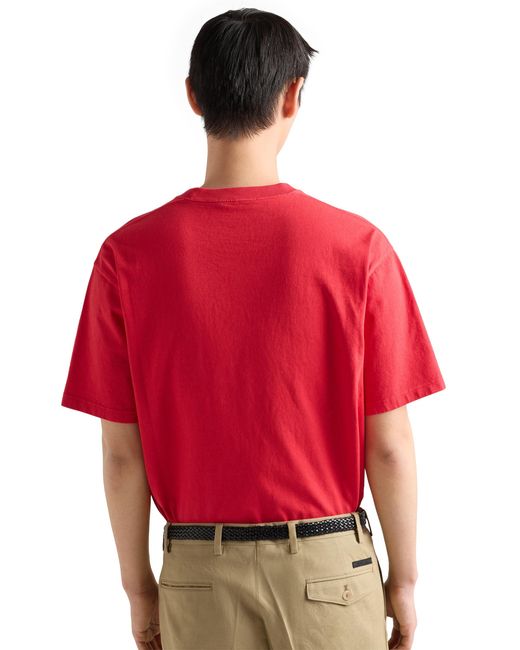 Prada Red Cotton T-Shirt for men