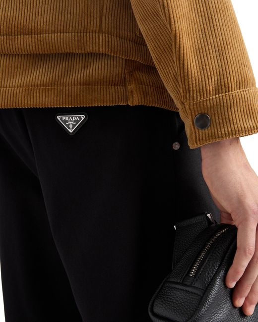 Prada Black Cotton Pants for men