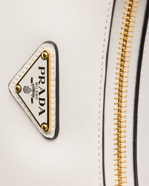 Prada Metallic Arqué Mini Leather Shoulder Bag