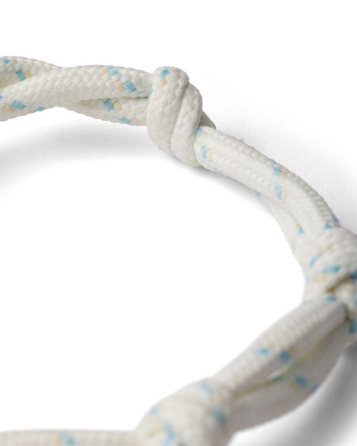 Prada White Cord Bracelet for men