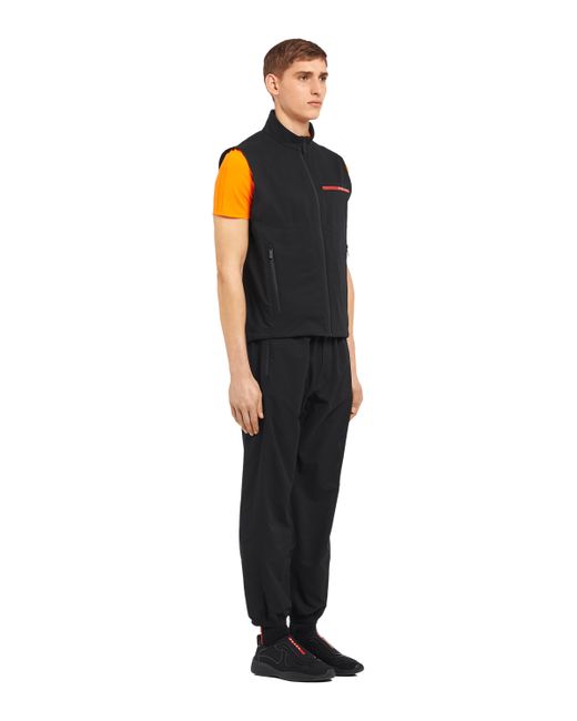 Prada Black Light Bi-Stretch Vest for men