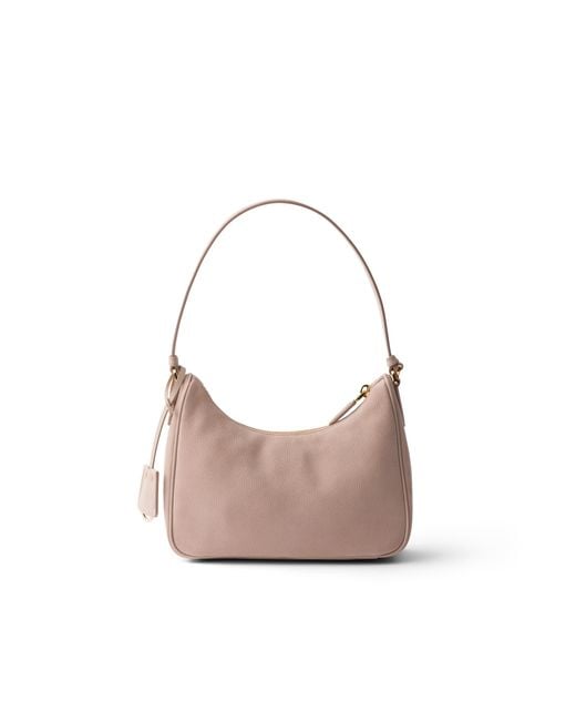 Prada Pink Re-Edition 2005 Nubuck And Saffiano Leather Mini-Bag