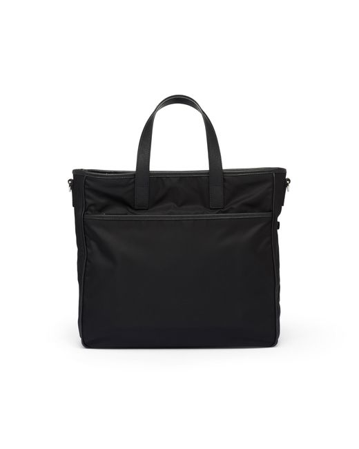 Prada Black Re-Nylon Saffiano Leather And Nylon Tote Bag for men