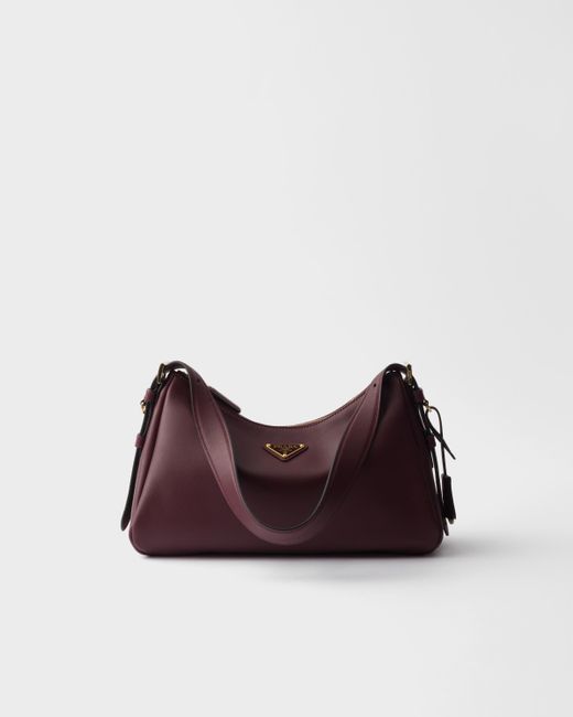 Prada Brown Aimée Medium Leather Shoulder Bag