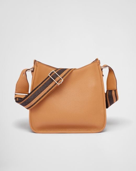 Prada Brown Leather Hobo Bag