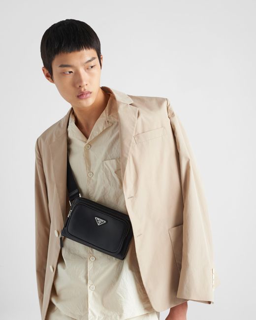 Prada White Leather Belt Bag for men