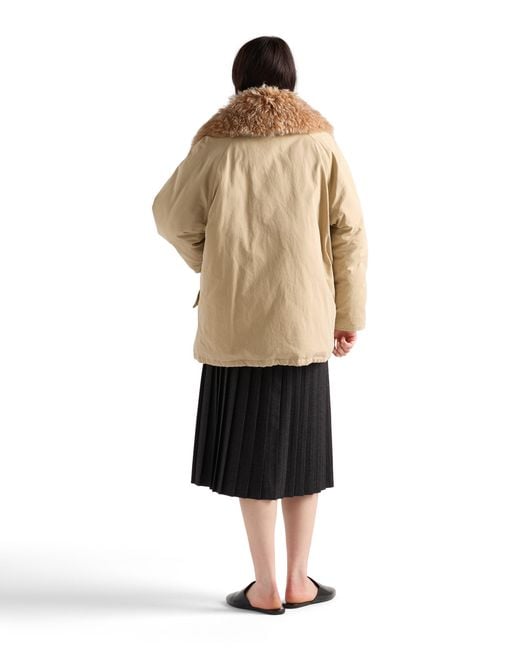 Prada Black Pleated Wool Flannel Skirt
