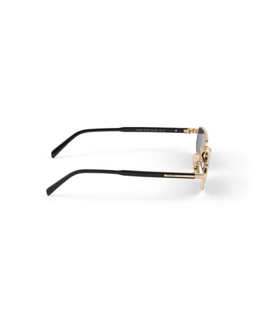 Prada Blue Sunglasses With The Iconic Metal Plaque for men