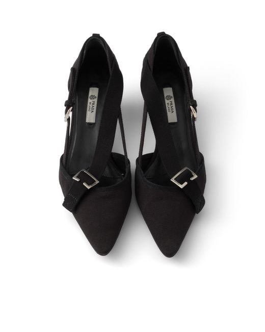 Prada Black Canvas Pumps
